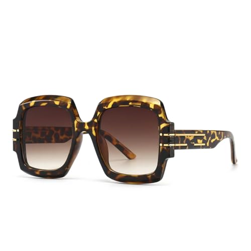 Lunettes de soleil à monture rétro aux finitions soignées et design grand format