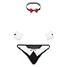 MSemis Sexy Men's Butler Lingerie Tuxedo Bow Tie Bikini Briefs Gentleman Costume Outfits, Black, Medium ( Waistline 28