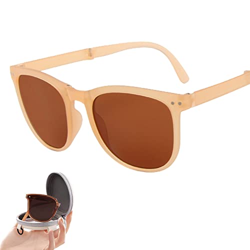 QQLADY UV Protection Sunglasses,Mini Folding Sunglasses,Fashion Pocket Cushion Folding Sunglasses