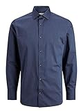 En coton confortable Jack & Jones Jprblaroyal T-Shirt L/S Noos Chemise, Blazer Bleu Marine, L Homme