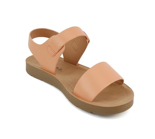 Image of Soda PLENTY ~ Women's Strappy Ankle Wrap Buckle Fashion Flat Sandals