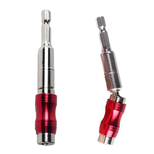 Ksvaye 2 Stück 92mm 1/4" Flexibler Bithalter Magnetisch Bit Halterung Magnetspindel Bohrspitze Bitspitzenhalter Sechskantschaft für Akkuschrauber Schraubendreher Trockenbau Cover