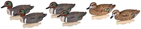 Flambeau Outdoors 8015SUV Storm Front 2 Green-Winged Teal Decoys, Classic Floaters - 6-Pack