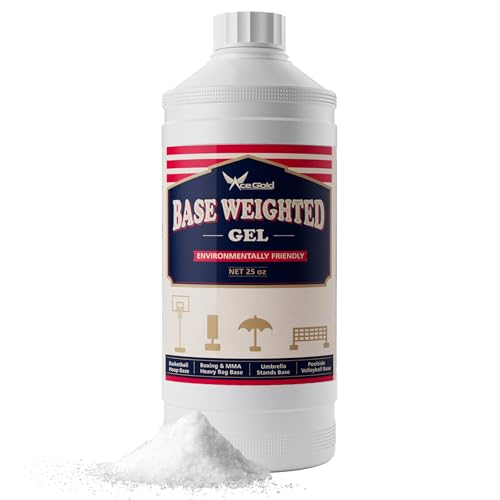 AceGold Sand & Sand Bag Alternative Polymer | Base Weighted Gel Replaces 625 lbs. Sandbags to Anchor Portable Basketball Hoops Umbrellas Pool Hoops & Items with a Base from Falling | 25oz