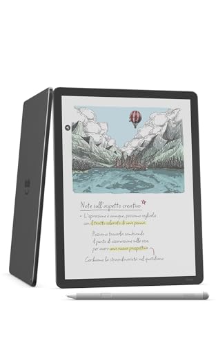 Amazon Kindle Scribe Colorsoft 32 GB (ultimo modello) — Schermo a colori da 11’’, effetto carta, luce frontale — Sottile, leggero, potente — Scrivi nel taccuino, nei documenti e nei libri - Grafite