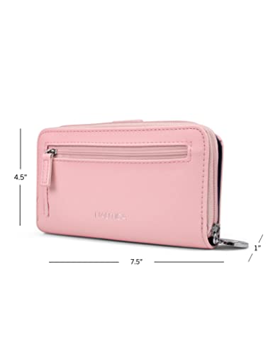 Nautica Be Shore Womens Wallet Rfid Blocking Zip Around Clutch (Aloha (Pink)) #TOP2