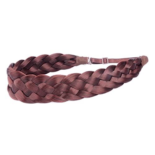 Diguan CADG-5 Strands Synthetic Hair Braided Headband Classic Chunky Wide Plaited Braids Elastic Stretch Hairpiece Women Girl Beauty Accessory thumb #1