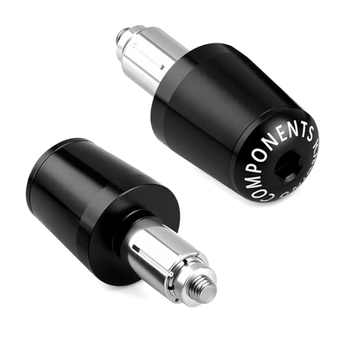 Contrapesos manillar moto 1 par negros de aluminio para 17 a 22 mm