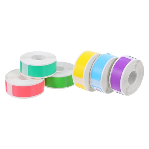 MUELODSIC 6 Rollos Etiquetas Adhesivas en Rollo 6 Unidades 4X1,2 CM Papel Autoadhesivo Blanco 960 Etiquetas para Impresora Portátil Adecuado para Etiquetado de Precios y Organización en