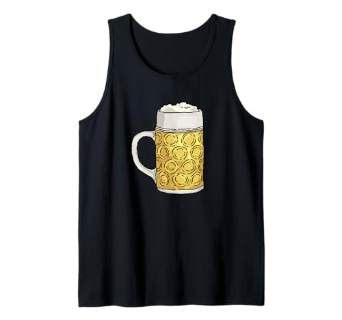 Verre de bière mousseuse – Oktoberfest – Bière – Fête – Amusant Débardeur