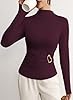 Pink Queen Women's Ruched Shirts 2025 Fall Trendy ... #3
