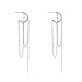 SLUYNZ 925 Sterling Silver Huggie Stud Earrings Dangle Earrings Tassel for Women Teen Girls Elegant Dangle Earrings