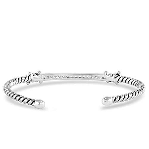 Montana Silversmiths Women's Southwest Lifestyle Cuff Bracelet (Tied Up Crystal Barbedwire) #TOP1