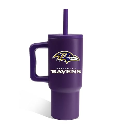 The Memory Company Officially Licensed 24oz Mini Game Day Tumbler, Baltimore Ravens