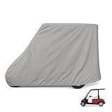 Formosa - Golf Cart Storage Cover Designed to Fit EZ GO 2Five in Gray - Heavy-Duty and Water-Resistant Golf Cart Covers Fit for 4 with 2 Top Passenger - Wind, Sun, Rain, Snow All-Weather Protector