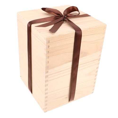 POPETPOP Boîte En Bois De Rangement Pour Tasse à Thé, Coffret Décoratif Naturel, Matériau Bois, Usage Ménager, Emballage Sécurisé Pour Boîte à Thé, Présent Pour Noël Et Anniversaires