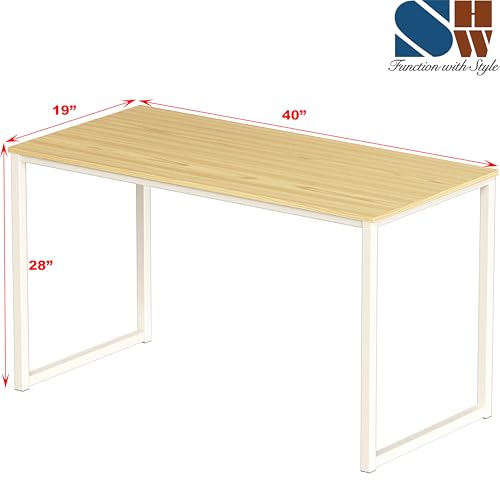 Image of SHW Home Office 40-Inch Computer Desk, Oak