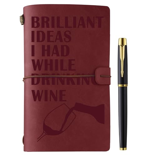 Wine journal en cuir véritable et pages reliées à la main pour oenophile exigeant