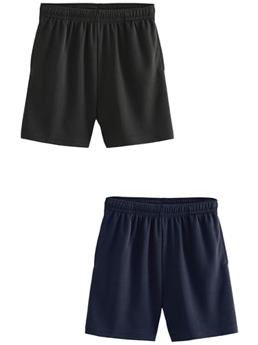 NEXT Niños Pack de 2 Pantalones Cortos Deportivos Black/Navy 12 Años