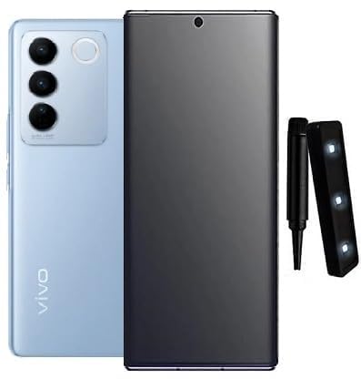 Image of MOBIKTC Vivo V27 5G - Vivo V27 Pro 5G Tempered Glass Screen Protector Matte UV Curved Edge to Edge /HD /Fingerprint Working /9H Tempered Glass Screen Protector for Vivo V27 5g & Vivo V27 Pro - Camera Puch Hole