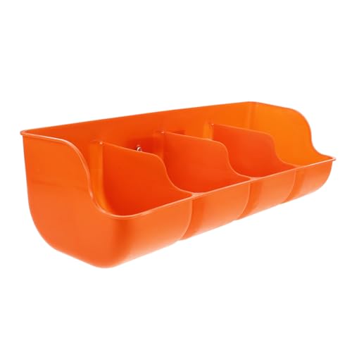 Mangeoire à porcelets 4 compartiments orange SEWACC pour auge murale ferme