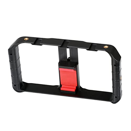 Sewroro Stabilisateur Vidéo pour Smartphone Poignée Stabilisatrice avec Cage Support pour Téléphone Portable