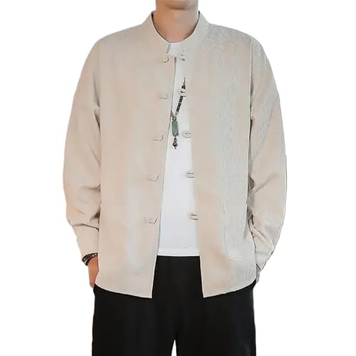 Chemise rétro chinoise en velours côtelé pour vos séances de tai chi