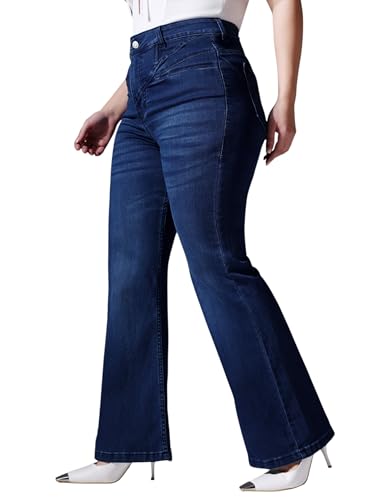 Image of Miss Chase A+ Women's Bootcut High Rise Regular Stretchable Denim Jeans