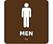 ADA, BRAILLE, MEN, BRN, 8X8, Mens Sign