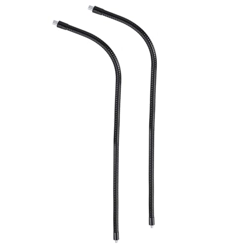 Awclub Tubo flessibile a collo di cigno da 30,5 cm, da maschio 3/8 a filettatura maschio da 1/4, supporto universale per microfono, treppiede, fotocamera, luci video a LED, confezione da 2
