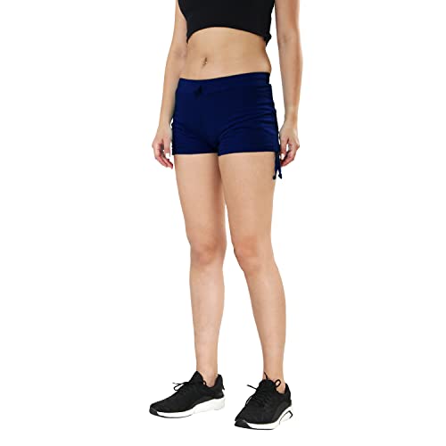 Image of TWGE Womens Cotton Hot Shorts - Short Pants for Ladies Stretchable Athletic Shorts Comfortable Fit with Elastic Waistband - Active Wear Ideal for Gym Yoga & Nightwear
