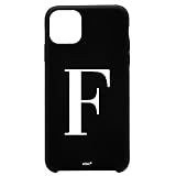 Funda Ultra Suave Inicial Personalizada para iPhone 11 Negra Inicial F Carcasas Personalizadas para Proteger tu móvil