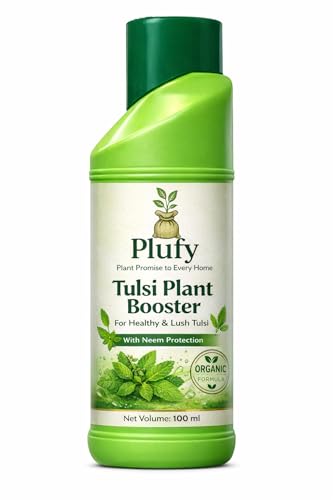 Image of Tulsi Booster - 100 ML, Tulsi plant fertilizer for growth | Organic Holy Basil Plant Food with Balanced Nutrients | Growth Booster for Healthy Leaves, Strong Roots & Fast Growth