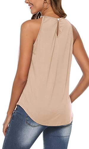 Bluetime Halter Tops for Women Sexy Sleeveless Lace Crochet Dressy Flowy Tank Top Cute Summer Shirts