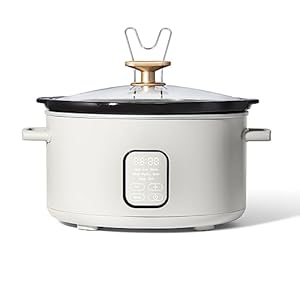 COOLHOME 6 Quart Programmable Slow Cooker, White Icing by Drew Barrymore (White Icing)