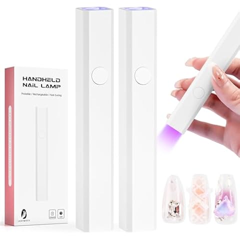 LadyMisty 2 Pack Uv Light for Gel Nails Uv Nail Lamp Handheld Gel Nail Uv Light for Nails UV Led Nail Lamp Nail Lamps for Gel Polish Gel Nail Lamp Gel Nail Light Cure Led Lamp Nails USB Nail Cure Lamp Cover