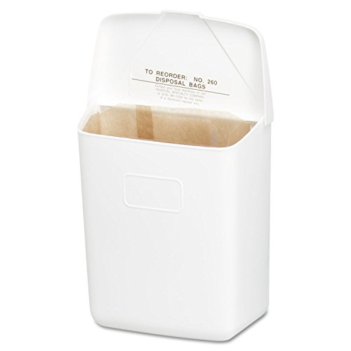 Hospital Specialty Co. Health Gards Convertible Sanitary Napkin Receptacle, Plastic, 1 gal, White - Includes one Each.