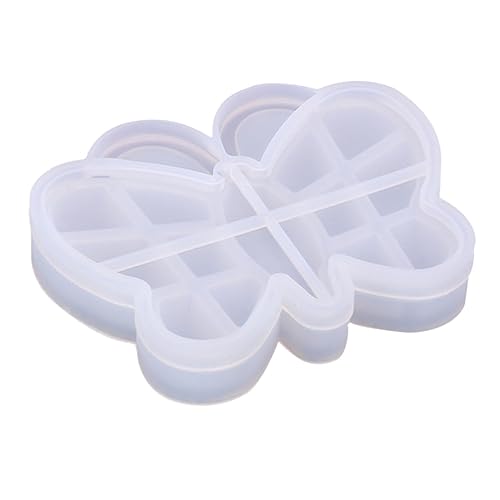 PHENOFICE 1 Juego De Caja De Almacenamiento Molde Para Suministros De Bricolaje Bandeja De Plantilla Circular Con Tapa Soporte Para Lápiz Labial Molde De Resina Para Lápiz Labial Molde