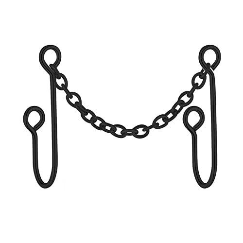 ZRSYH Anneaux de Nez Vintage Indien Septum Nez à Oreille chaîne Goujons de Nez en Acier Inoxydable Pinces à Nez Piercing Bijoux Oreille Manchette Boucles d'oreilles Anneau,Chaîne Noire D Cover