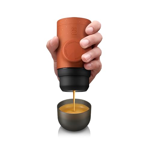 Image of WACACO Minipresso GR2, Portable Espresso Maker Compatible Ground Coffee, Espresso Machine 18 Bar Manually Operated (Copper Clay)