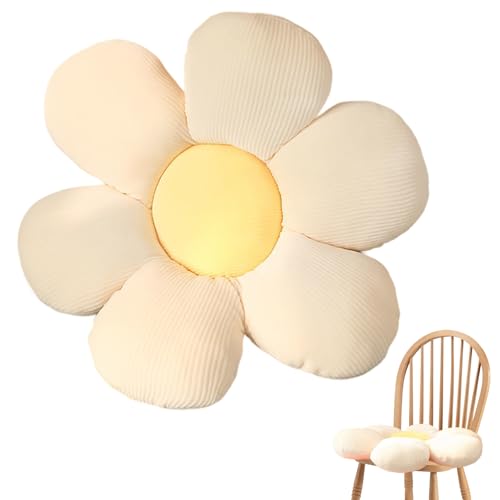 Almohada de flores, almohada de piso de felpa suave y acogedora de 16 pulgadas con forma de flor, linda almohada de silla con forma de flor, cojín de asiento de flor decorativo para sofá cama, almohad