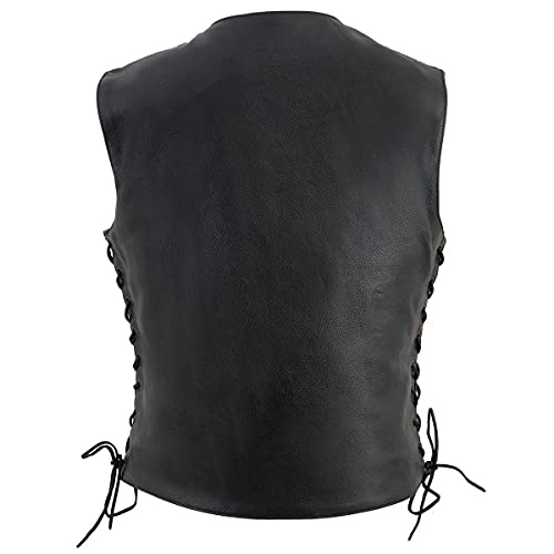 Image of Milwaukee Leather Women's Premium Classic Leather Motorcycle Rider Vest w /Adjustable Side Laces