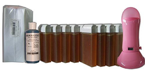 Look Concept - Kit épilation Solor 12 x 100 ml MIEL, 250 bandes lisses non-tissées, huile post épilation