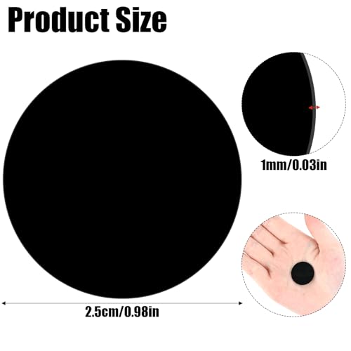 Image of 30Pcs 1 inch Black Acrylic Discs Acrylic Circle Blanks, Round Acrylic Sheets Boards 0.04inch Thick Plexiglass Plastic Panels for DIY Craft, Sign, Paintings, Cake Decor