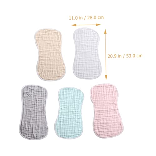 5Pcs Soft Absorbent Burp Cloths Cotton Feeding Rags for Newborns Protects Delicate Skin from Spit Up for Showers and Parents3