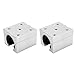 2PCS Open Sliding Ball Bearing Block SBR25UU Aluminum Alloy Linear Movement Block Industry