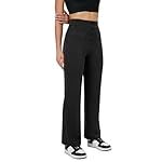 keriffe Women's Straight Leg Pants High Waisted Button Stretchy Business Work Casual Trousers Multiple Pockets - Image 3