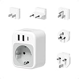 Compact et facile : grâce à sa taille compacte (7,3 x 5,6 x 4 cm, seulement 90 g), l’adaptateur prise thailande se glisse facilement dans une poche de pantalon; Grâce à son design à fiches amovibles, vous n’avez à emporter que les fiches nécessaires