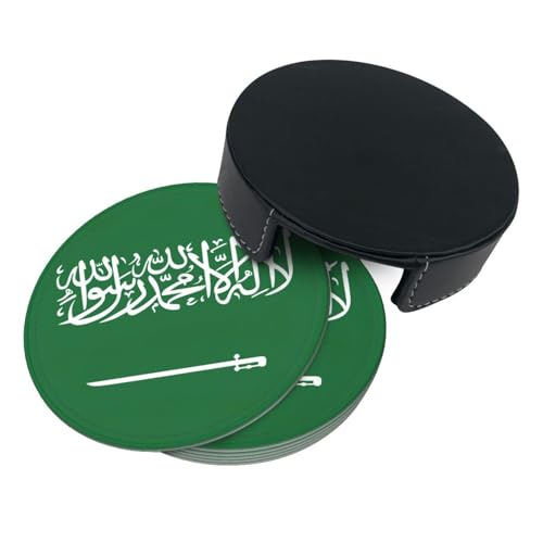 Dessous de verre Arabie Saoudite haut de gamme en polyuréthane résistant - 5