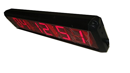 Azoou 2.3" High Character Led Wall Clock Led Digital Timer Countdown And Up By Ir Remote Control Red Color #TOP2